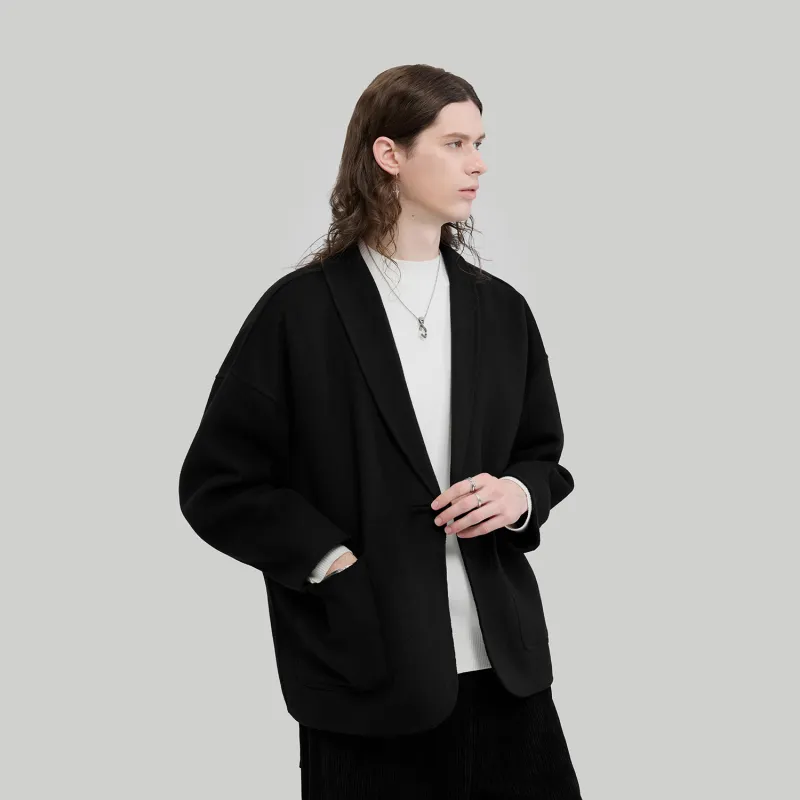 HERBEL Trench Coats Men Black-3