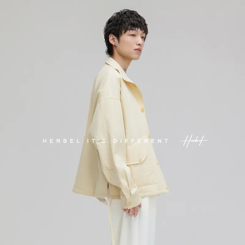 HERBEL Jackets Coats Men's Beige-7