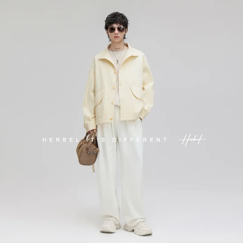 HERBEL Jackets Coats Men's Beige-6