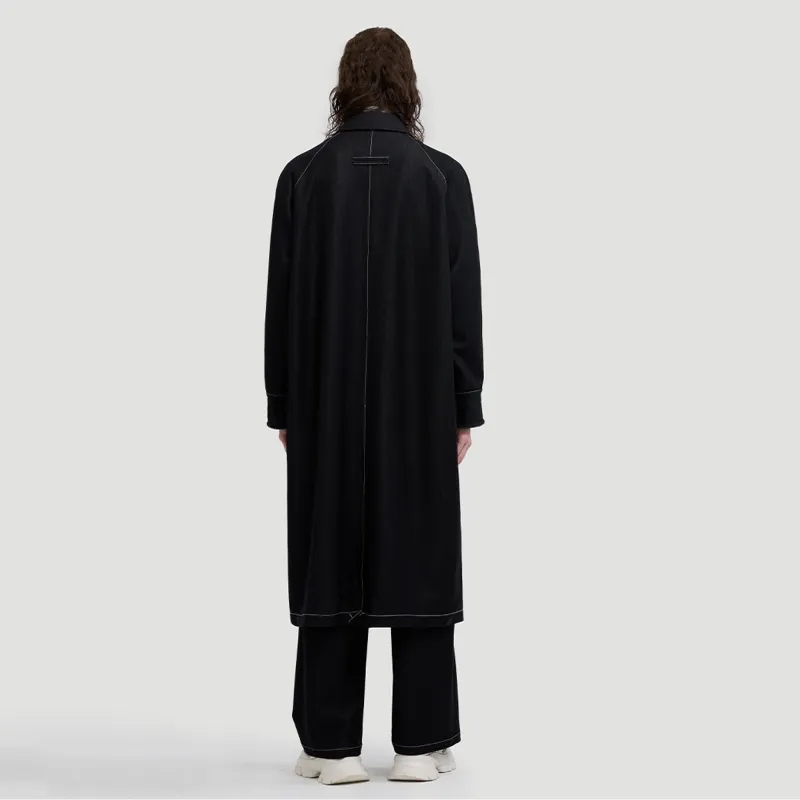 HERBEL Trench Coats Men Black-2