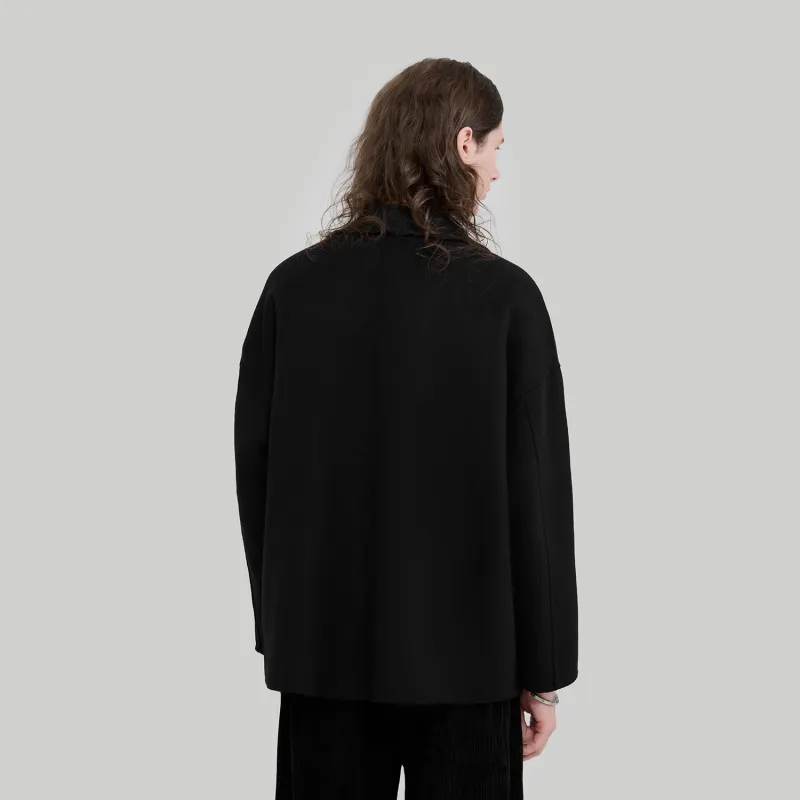 HERBEL Trench Coats Men Black-6
