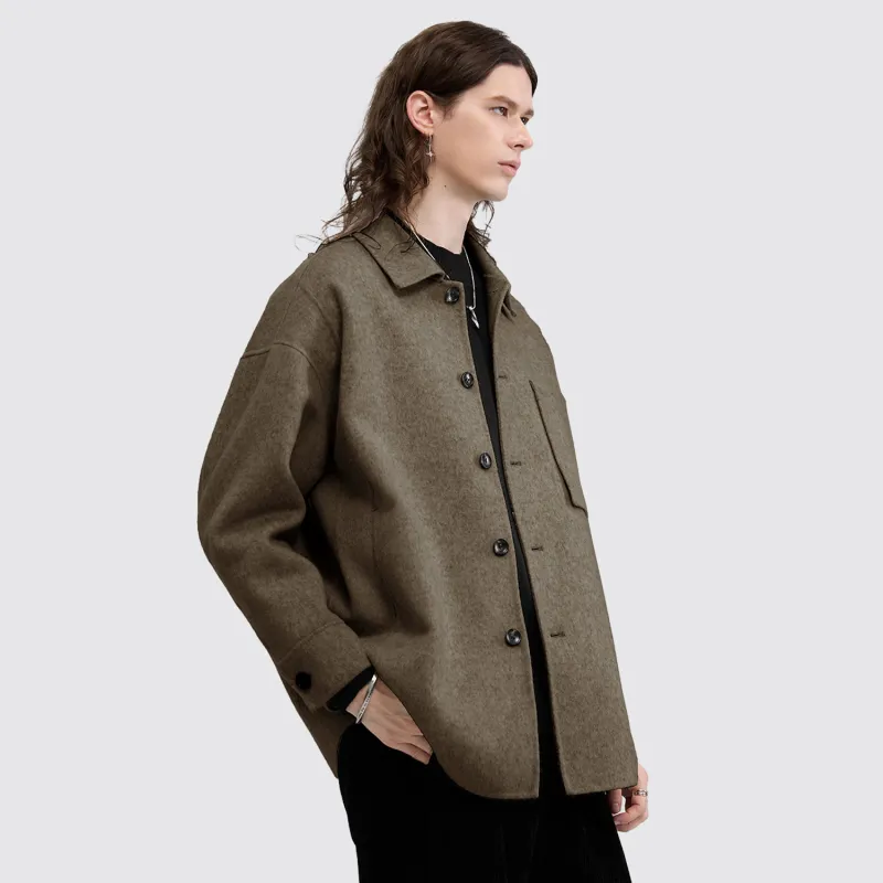 HERBEL Trench Coat Men's Light Gray-11