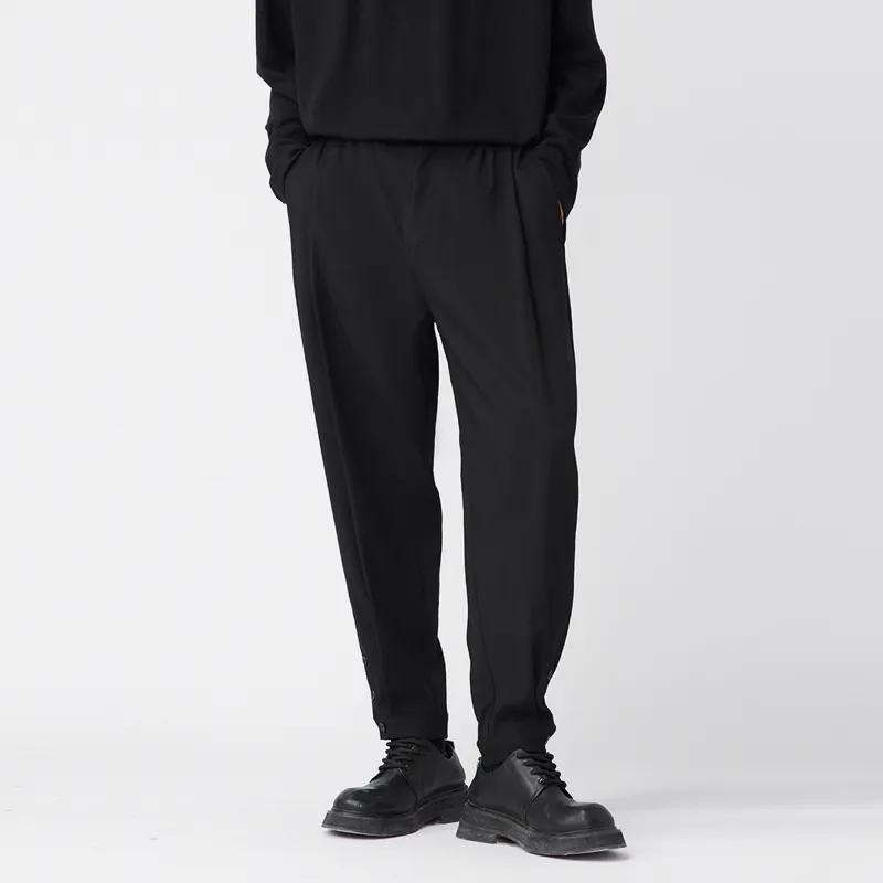 HERBEL Casual Pants Men's Black-9