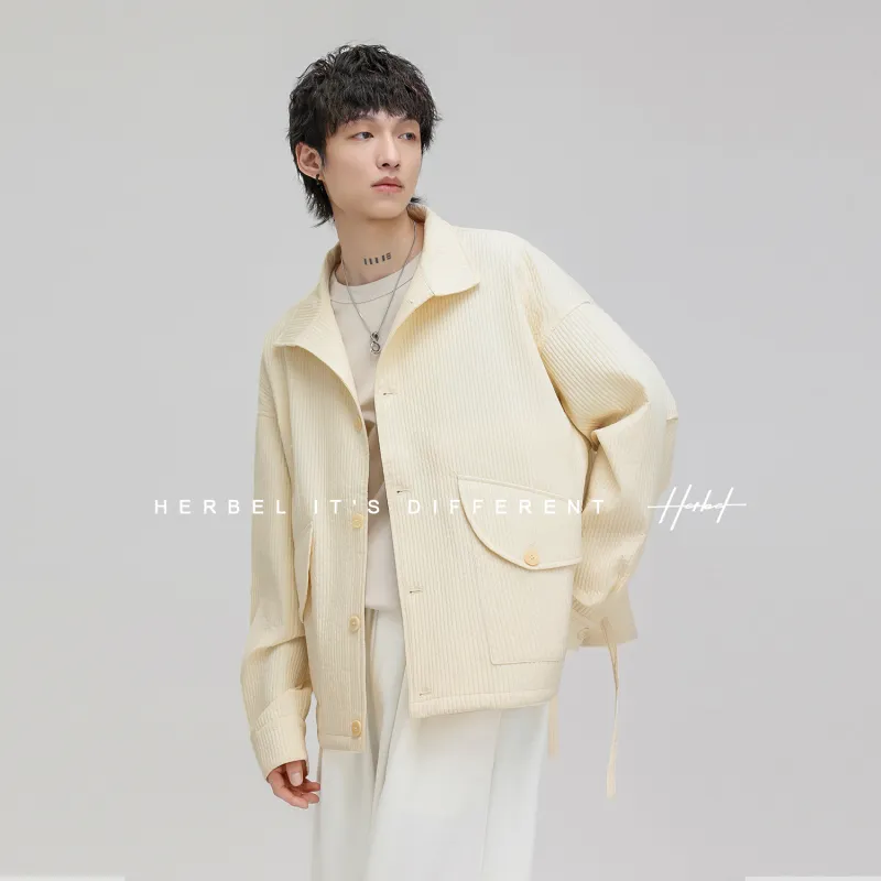 HERBEL Jackets Coats Men's Beige-4