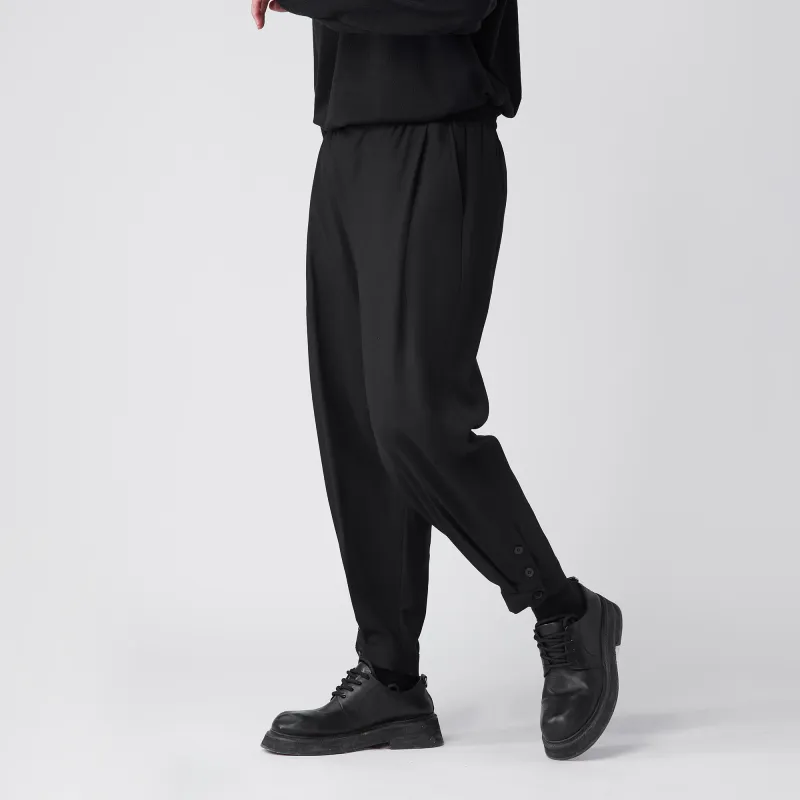 HERBEL Casual Pants Men's Black-7