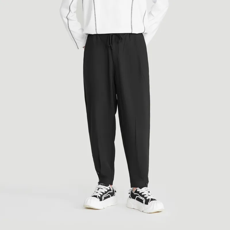 HERBEL Casual Pants Men's Black-4
