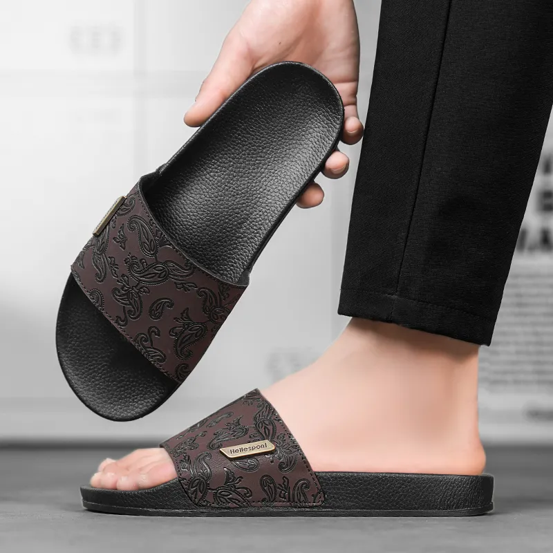 CHAOPAISHA Slip Resistant Abrasion Resistant Slide Slippers Men's-19