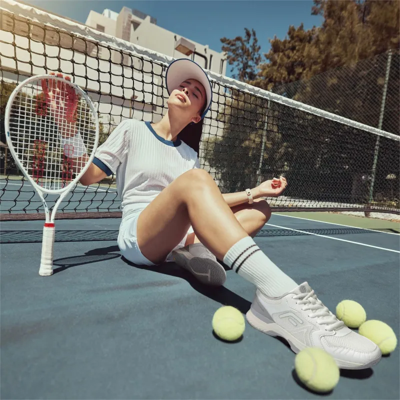 Fitville Cushioning, Abrasion Resistant, Slip Resistant Low Top Tennis Shoes Women's White Blue-16