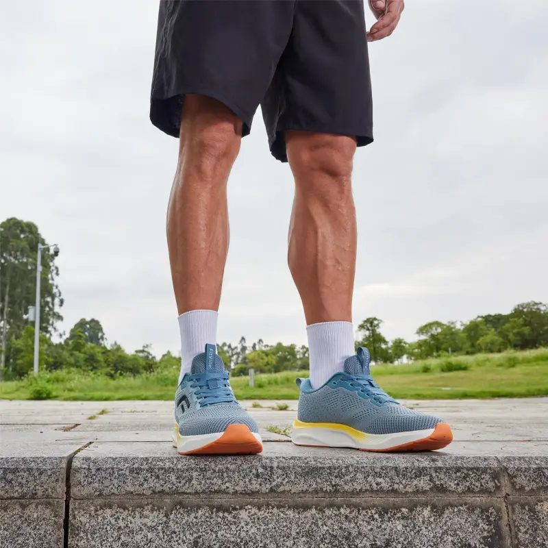Fitville Running Shoes Men Low Top Dusty Gray, Iceberg Blue-7