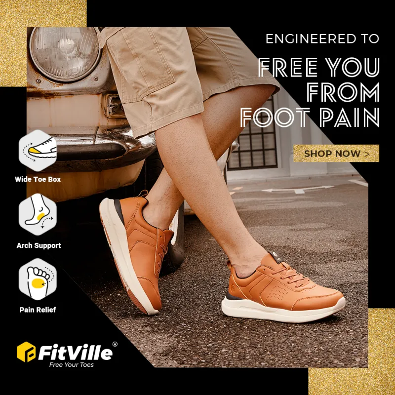 Fitville Cushioning, Slip Resistant, Abrasion Resistant Support Low Top Casual Shoes Men's-6