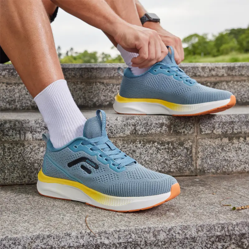 Fitville Running Shoes Men Low Top Dusty Gray, Iceberg Blue-5
