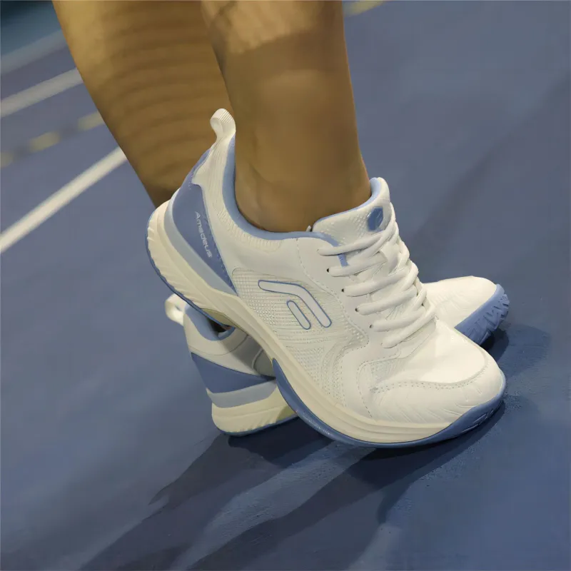 Fitville Cushioning, Abrasion Resistant, Slip Resistant Low Top Tennis Shoes Women's White Blue-27