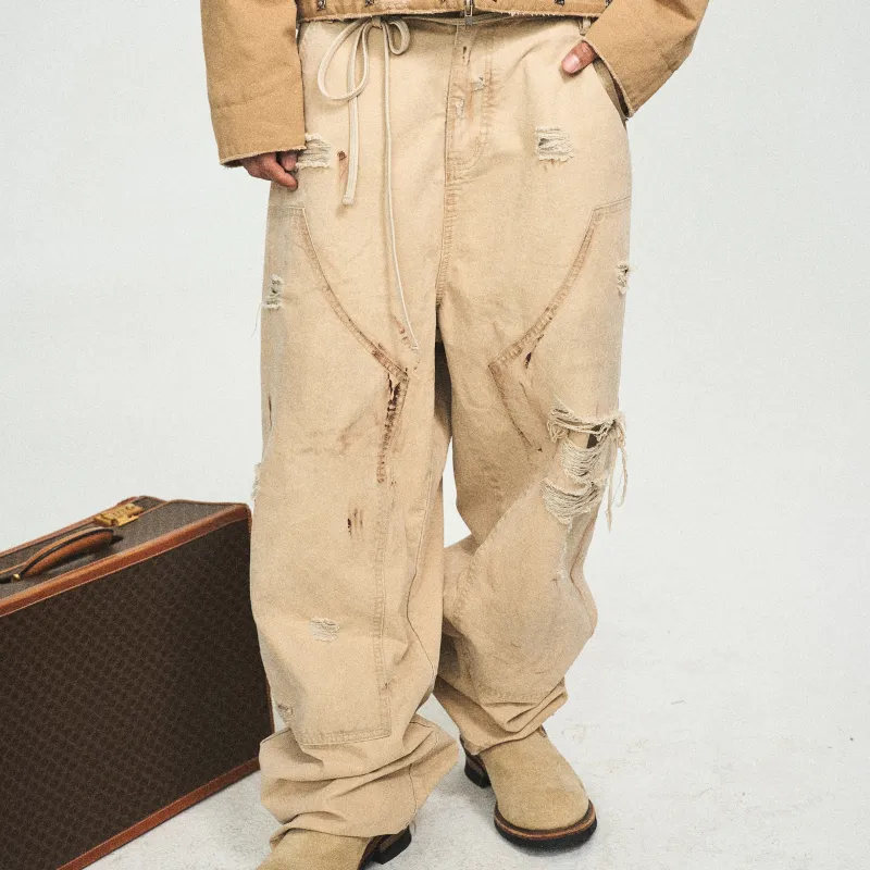 STEEPC Casual Pants Unisex Khaki-4