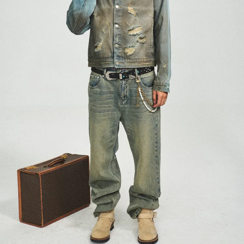 STEEPC Jeans Unisex Washed Blue-1