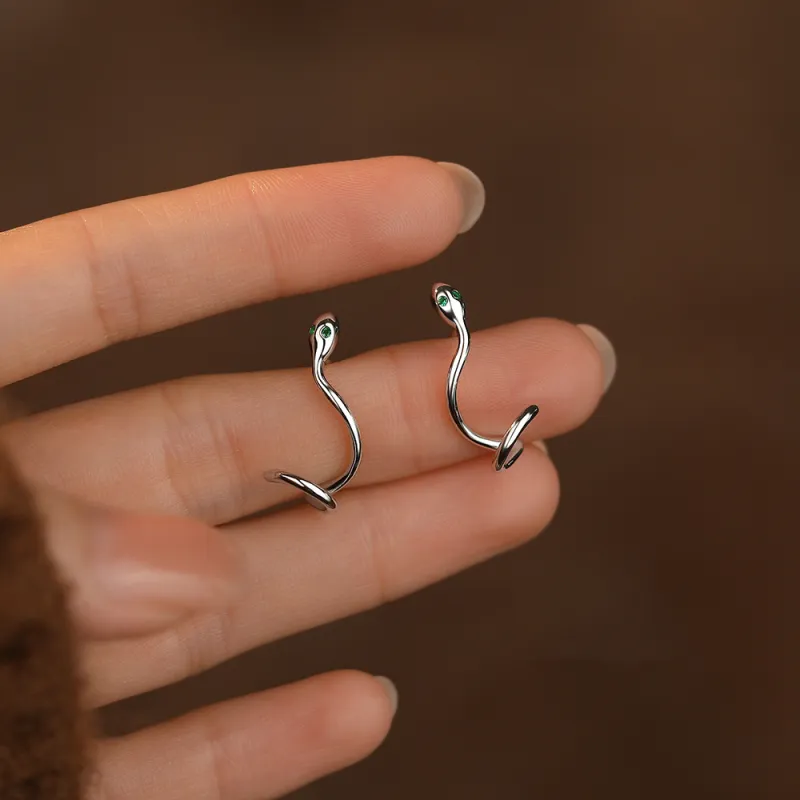 LUYUO 925 Sterling Silver Stud Earrings Unisex-3