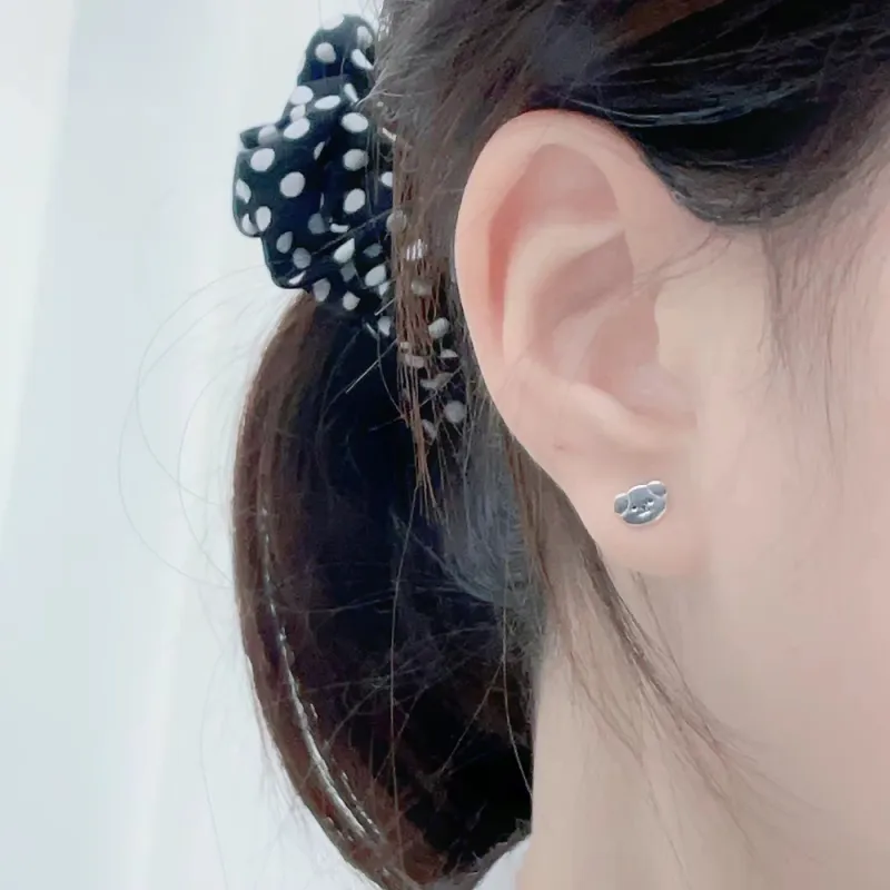 LUYUO 999 Fine Silver Stud Earrings Unisex-4