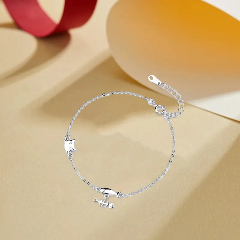 LUYUO S999 Fine Silver Bracelets Women's-1