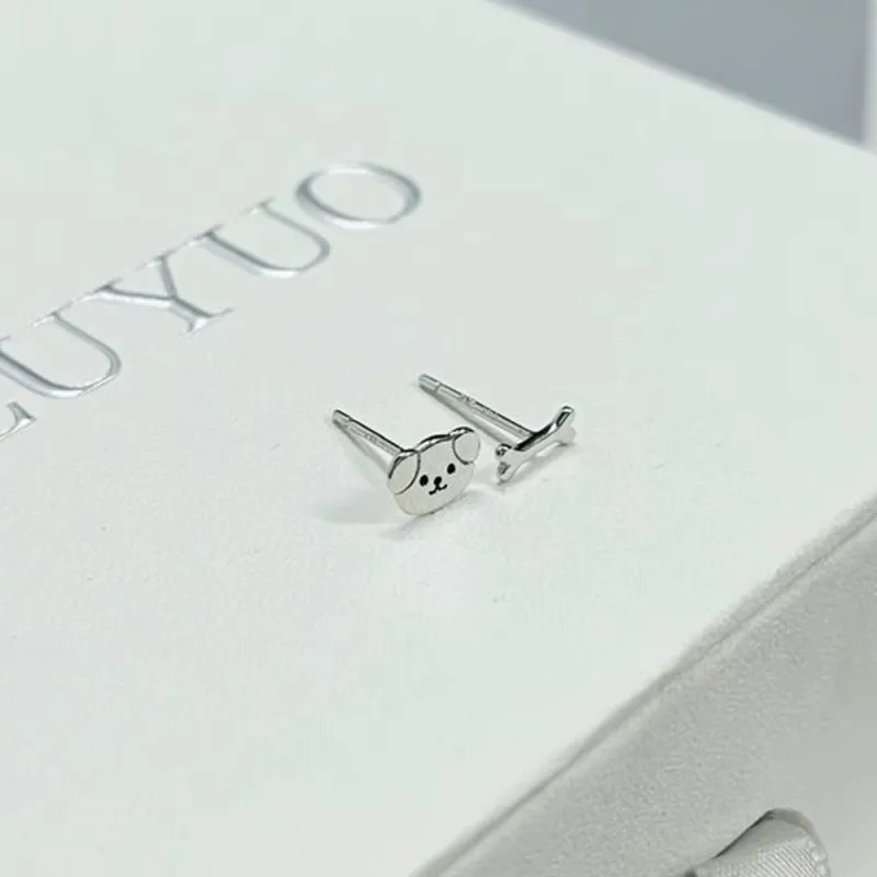 LUYUO 999 Fine Silver Stud Earrings Unisex-6