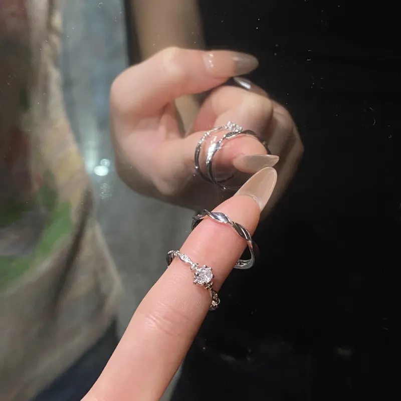 LUYUO 999 Fine Silver Rings Unisex-5
