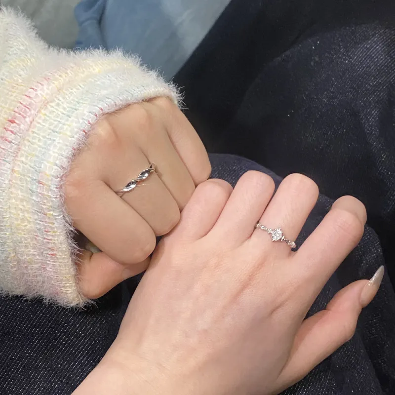 LUYUO 999 Fine Silver Rings Unisex-1