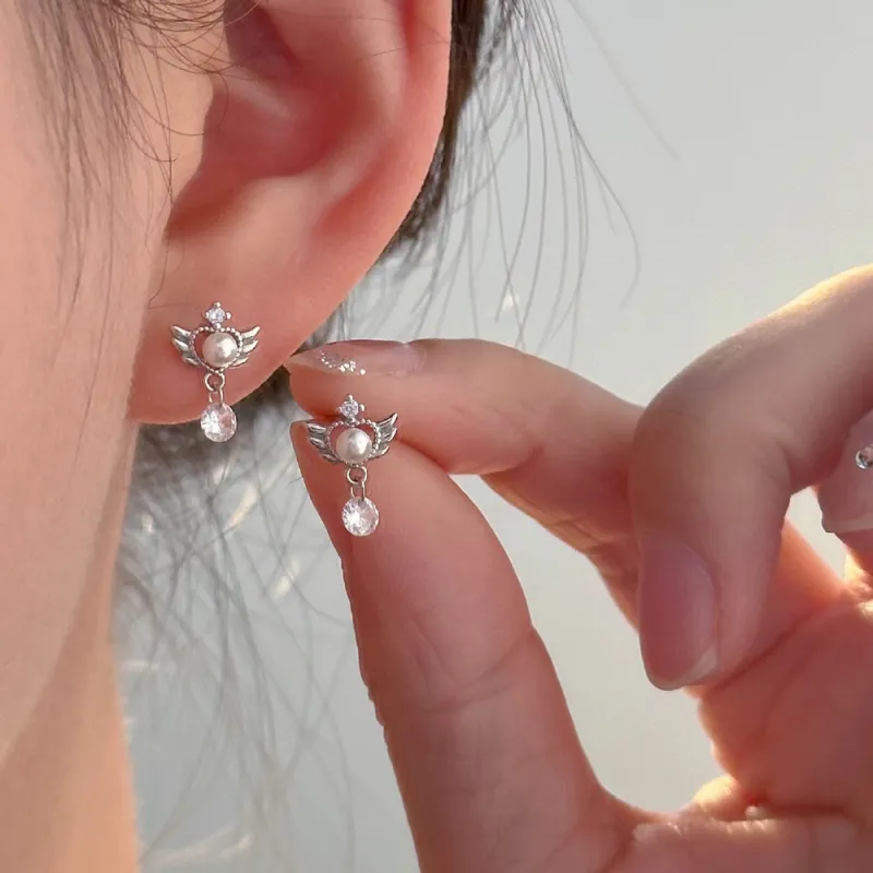 LUYUO S999 Fine Silver Earrings Women's-1