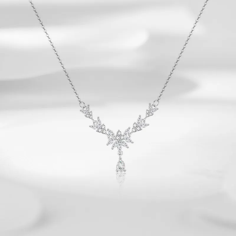 ZWU Sterling Silver Versatile Style Fashion Collarbone Chain Women's-10