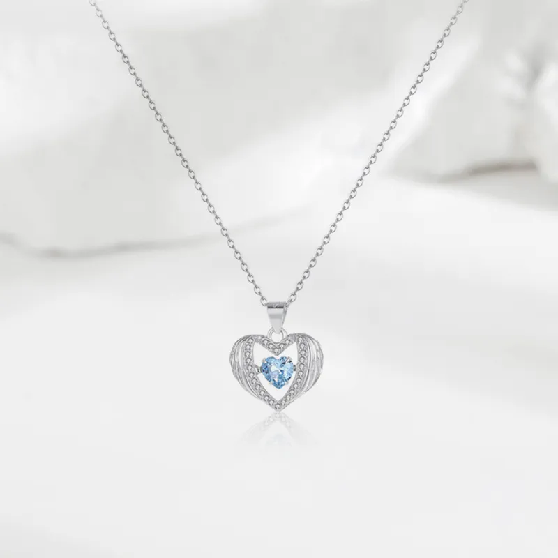 LUYUO S925 Silver Necklaces Women's-4