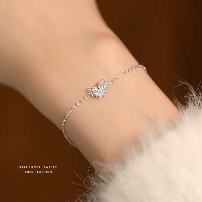 LUYUO S999 Fine Silver Bracelets Women's-3