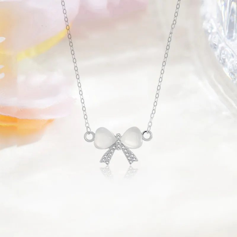 LUYUO Glass Cat Eye Necklaces Women's-4