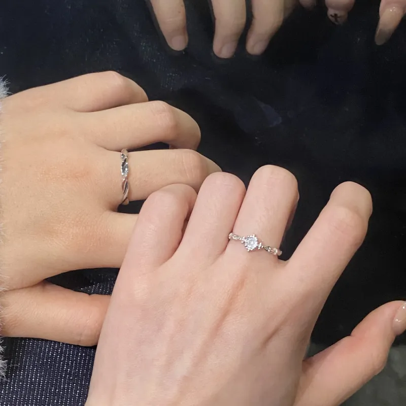 LUYUO 999 Fine Silver Rings Unisex-2