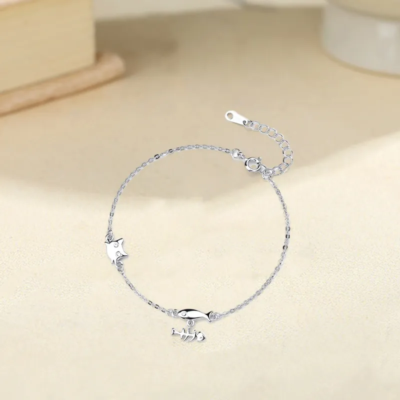 LUYUO S999 Fine Silver Bracelets Women's-3