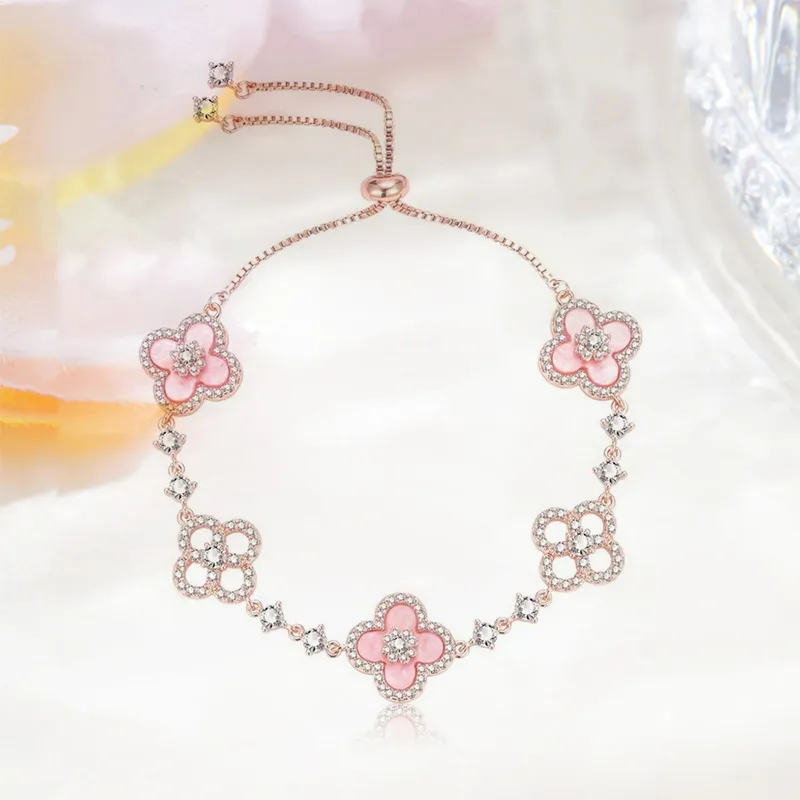 LUYUO Baby's Breath Princess On The Run, Double Layer Layering Adjustable Gift Box Set Bracelet Women's-1