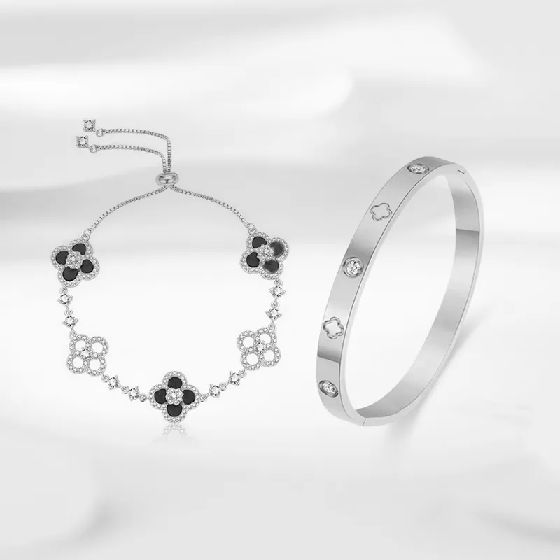 LUYUO Baby's Breath Princess On The Run, Double Layer Layering Adjustable Gift Box Set Bracelet Women's-5