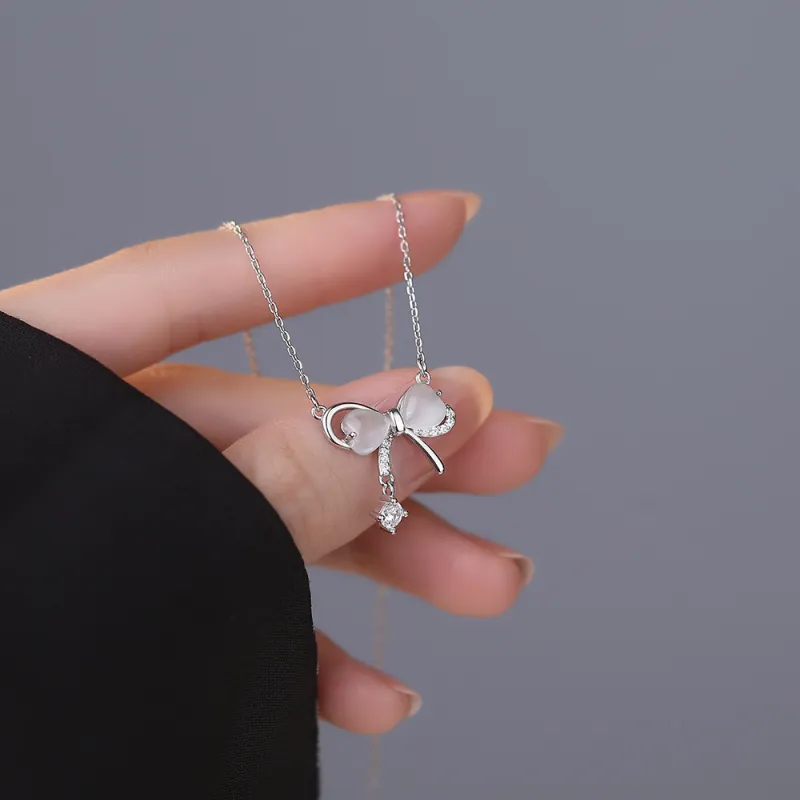 LUYUO Glass Cat Eye Necklaces Women's-2