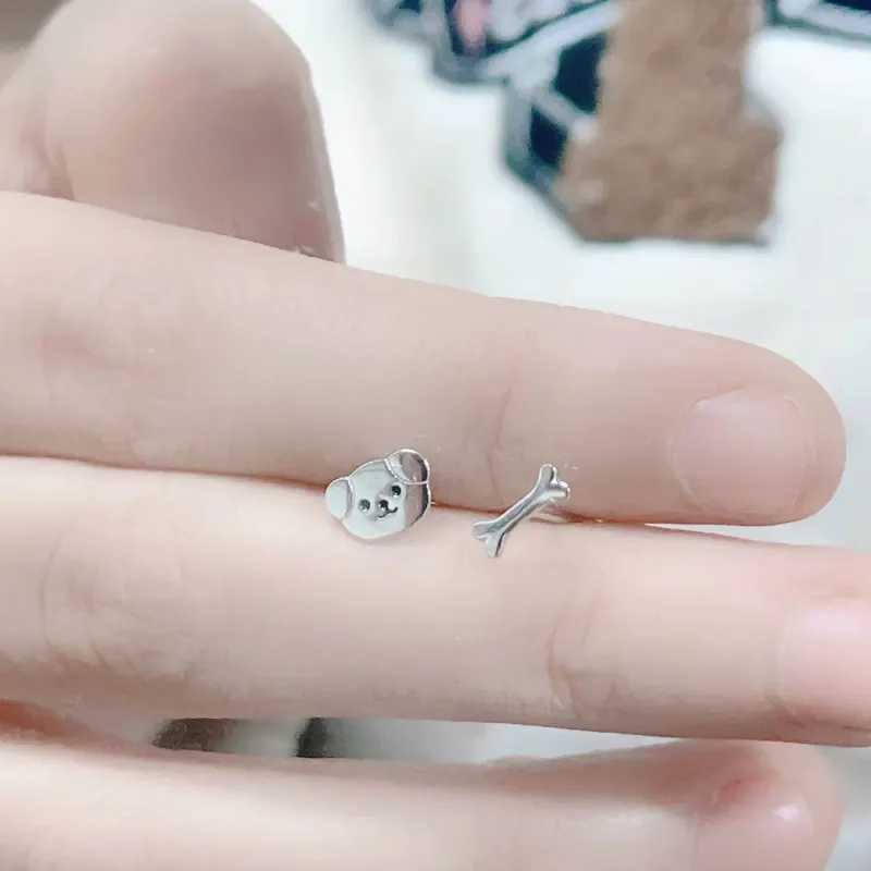 LUYUO 999 Fine Silver Stud Earrings Unisex-5