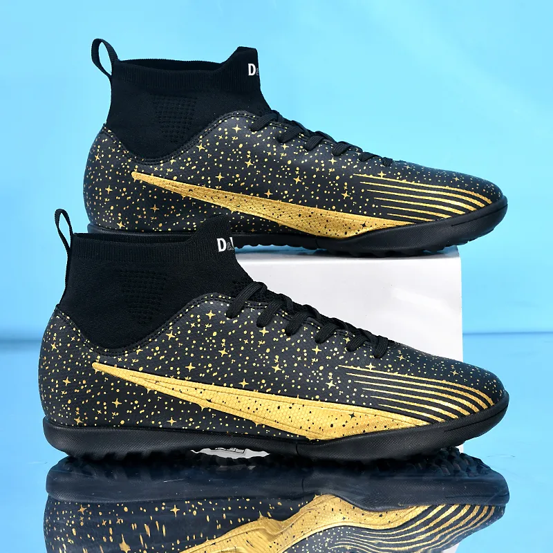 D&W TF Rubber Broken Studs Cushioned Slip Resistant Abrasion Resistant Soccer Shoes Unisex-4