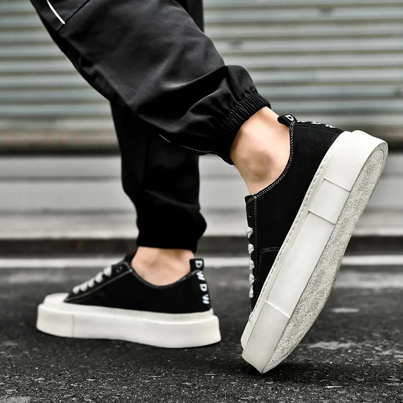 D&W Wear Resistant Height Increasing Low Top Skateboard Shoes Unisex-10