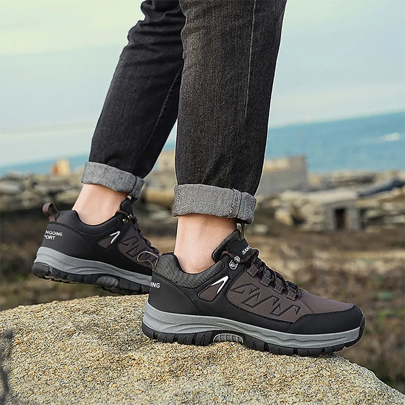 D&W Outdoor Mountaineering Travel Shoes Anti Slip Wear Resistant Waterproof And Breathable Low Top Casual Shoes Unisex-2