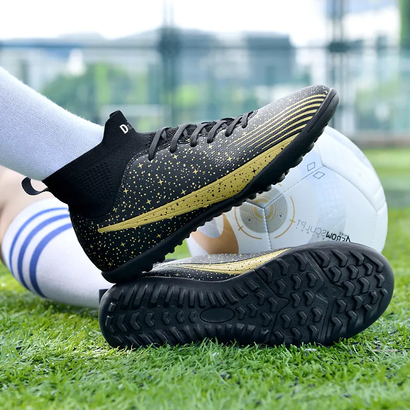 D&W TF Rubber Broken Studs Cushioned Slip Resistant Abrasion Resistant Soccer Shoes Unisex-5