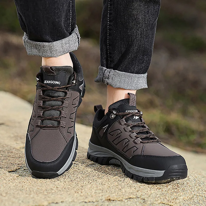 D&W Outdoor Mountaineering Travel Shoes Anti Slip Wear Resistant Waterproof And Breathable Low Top Casual Shoes Unisex-3