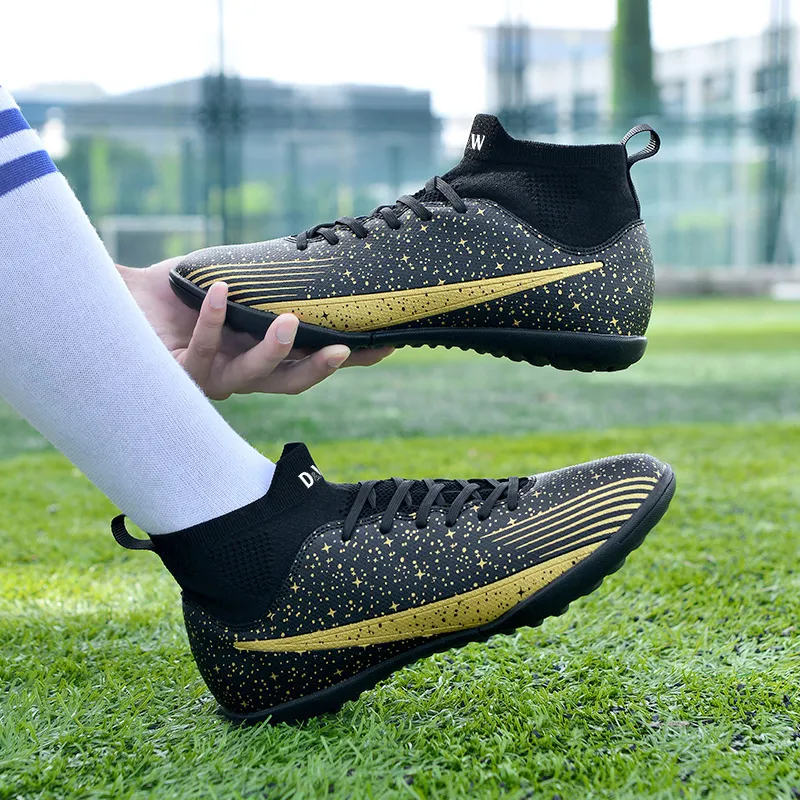 D&W TF Rubber Broken Studs Cushioned Slip Resistant Abrasion Resistant Soccer Shoes Unisex-6