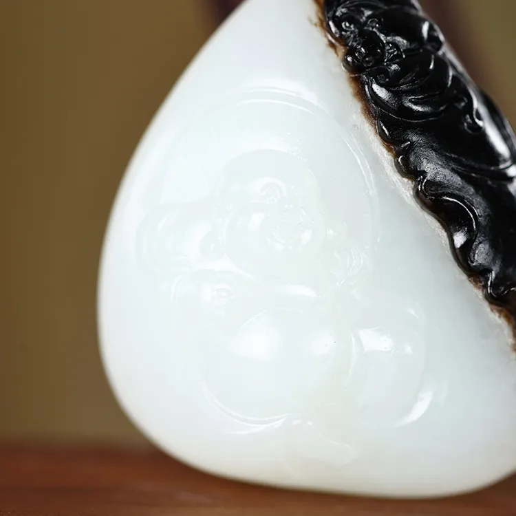 LANPIN Hetian Jade Pendants White Jade Unisex-2