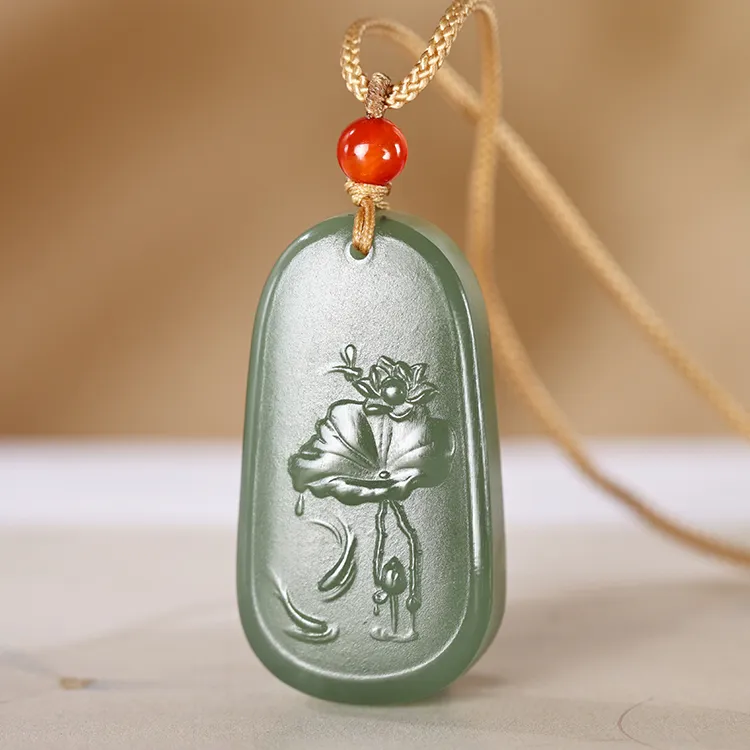 LANPIN Hetian Jade Pendants Jasper Unisex-3