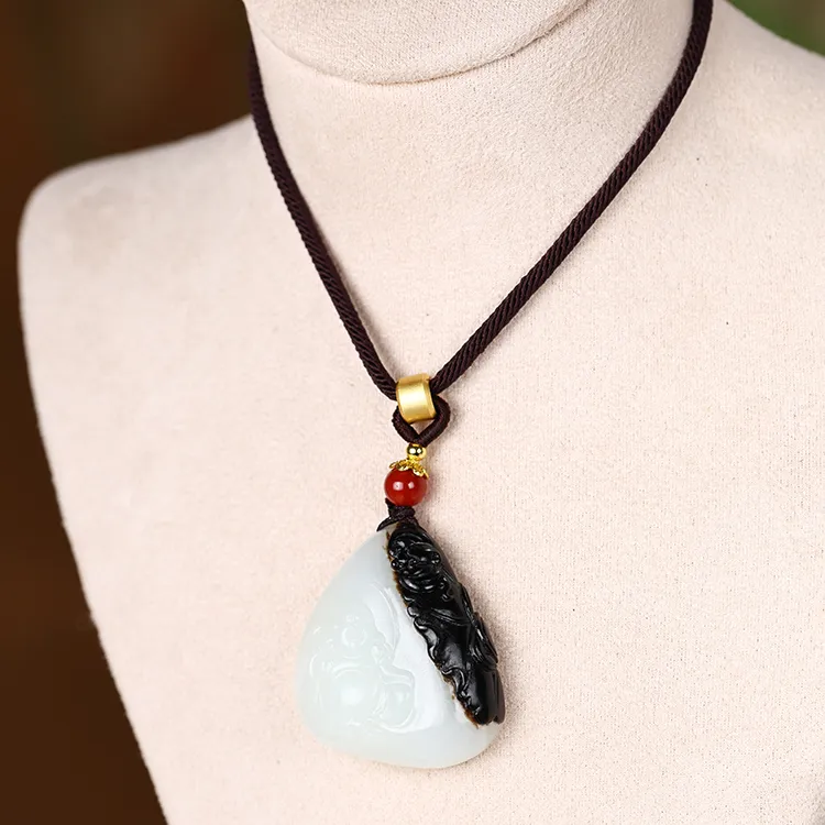 LANPIN Hetian Jade Pendants White Jade Unisex-6