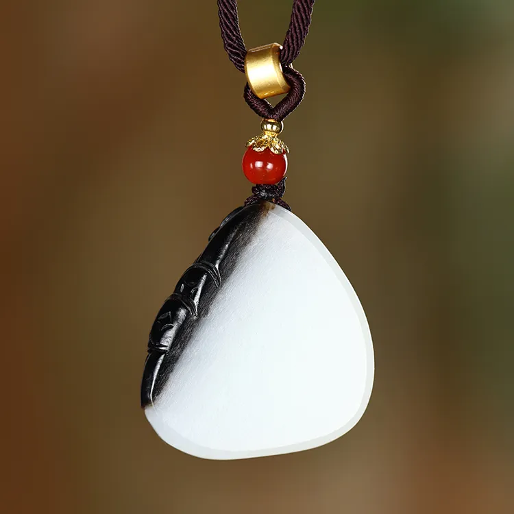 LANPIN Hetian Jade Pendants White Jade Unisex-4