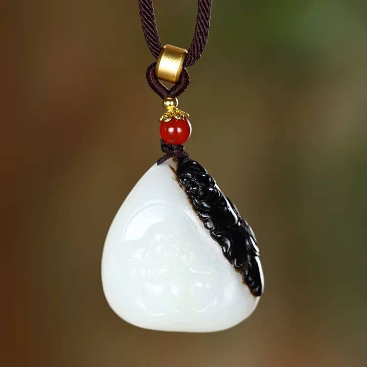 LANPIN Hetian Jade Pendants White Jade Unisex-1