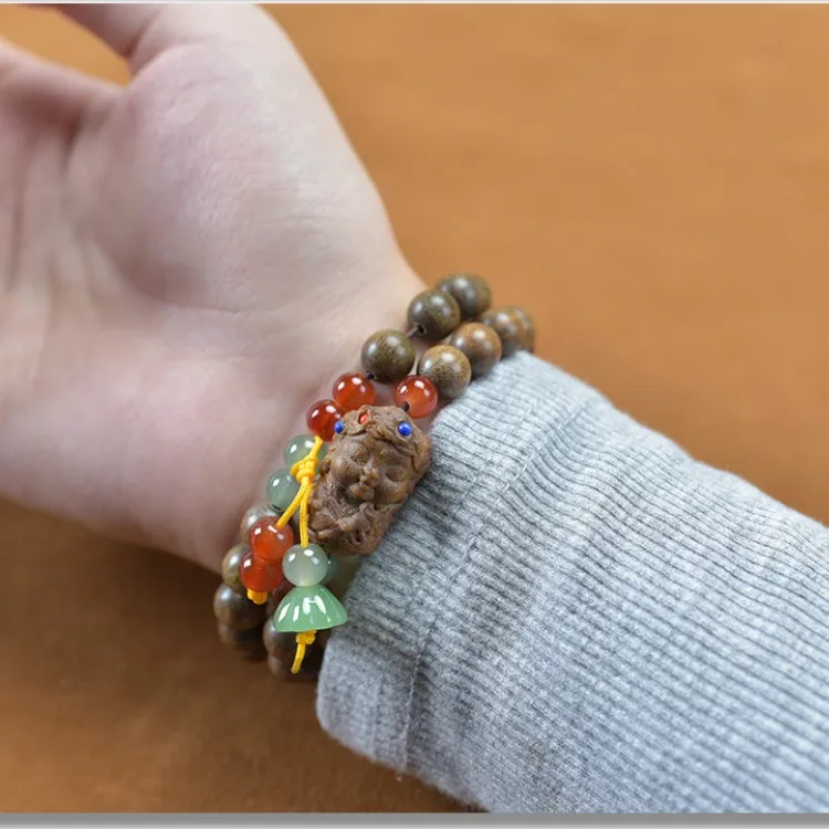 YUGONGYUAN Green Sandalwood Bracelets Unisex-2