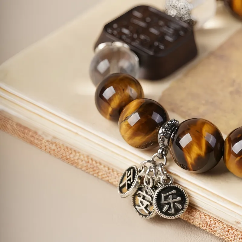 YUGONGYUAN Tiger's Eye Stone Bracelets Unisex-3