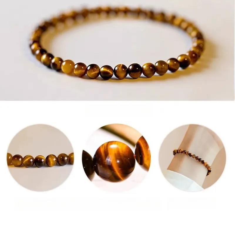 YUGONGYUAN Tiger's Eye Stone Bracelets Unisex-2