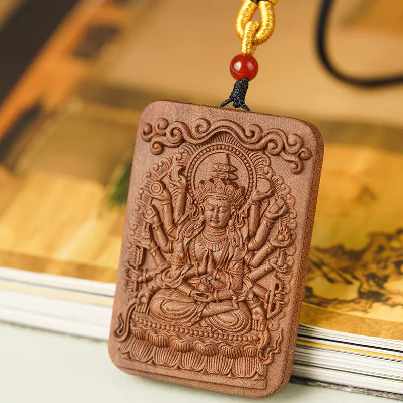 YUGONGYUAN Sandalwood Pendants Unisex-4